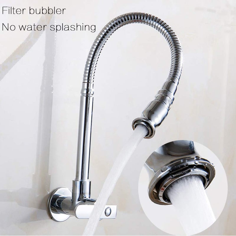 StoHua Kitchen Sink Faucets 360 Rotatable Single Lever Stainless Steel Wall-Mounted Kitchen Tap Ktichen Faucet Chrome Finished - Image 3